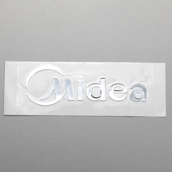 Niestandardowe cienkie elektroformowanie złoty nikiel 3D Logo Transfer metalowe litery etykiety UV kosmetyczne metalowe naklejki chromowana naklejka klej