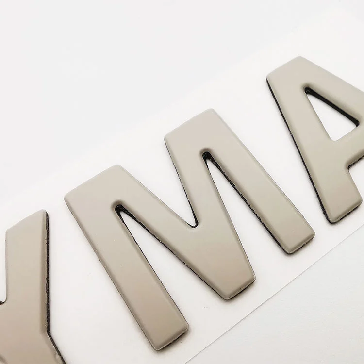 3D Chrome Srebrna miękka naklejka