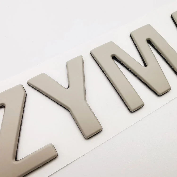 3D Chrome Srebrna miękka naklejka