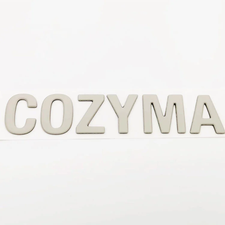 3D Chrome Srebrna miękka naklejka