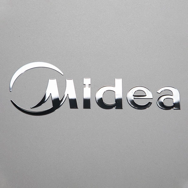 Niestandardowe cienkie elektroformowanie złoty nikiel 3D Logo Transfer metalowe litery etykiety UV kosmetyczne metalowe naklejki chromowana naklejka klej