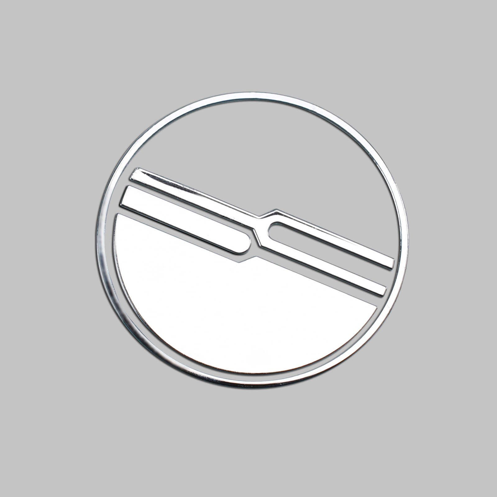 Naklejki z metalowym logo w kolorze chromu z mocnym klejem