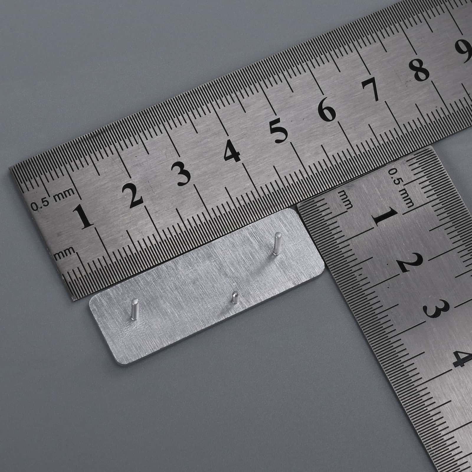 Anodowana, matowa srebrna aluminiowa tabliczka znamionowa