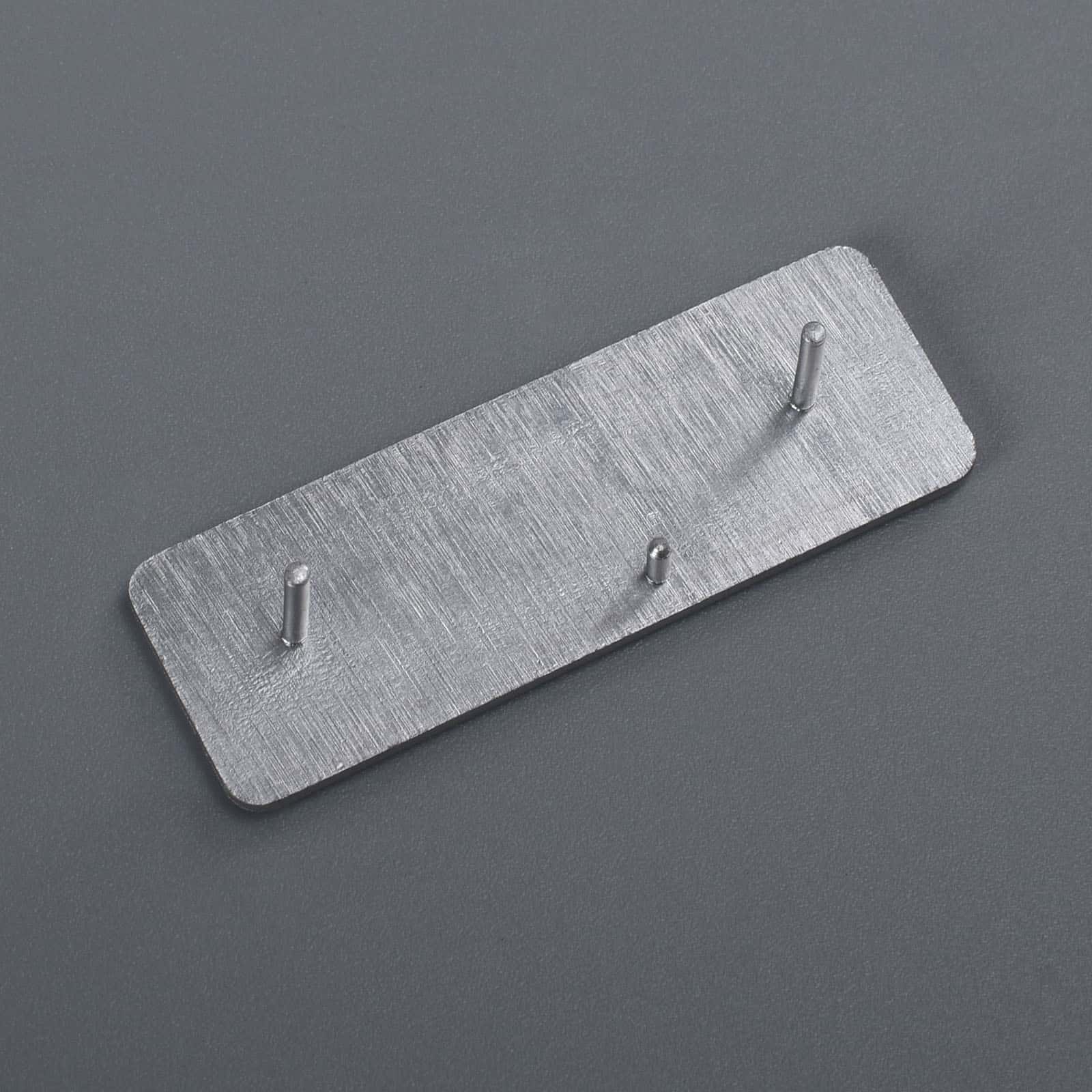Anodowana, matowa srebrna aluminiowa tabliczka znamionowa