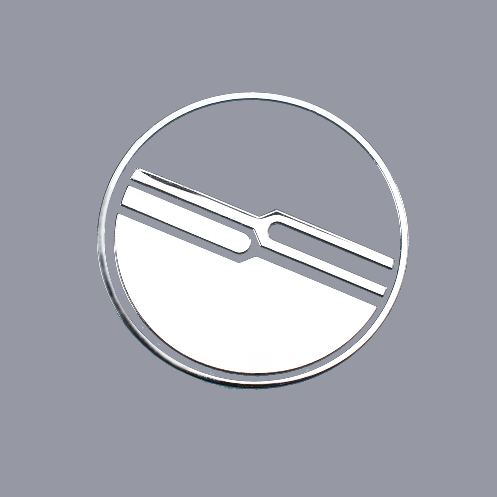 Naklejki z metalowym logo w kolorze chromu z mocnym klejem