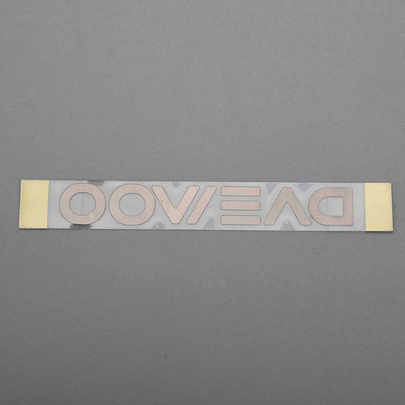 Logo naklejki metalowej do transferu elektroformowego