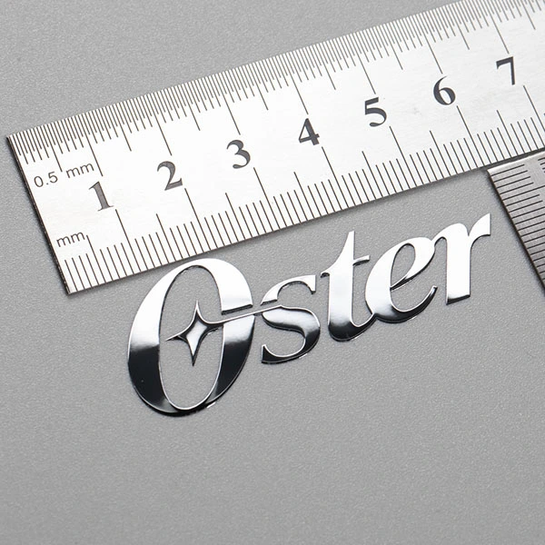 Niestandardowa naklejka na etykietę transferu metalu Galwaniczne logo z niklu