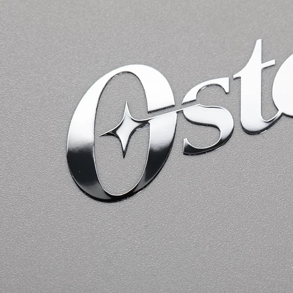Niestandardowa naklejka na etykietę transferu metalu Galwaniczne logo z niklu