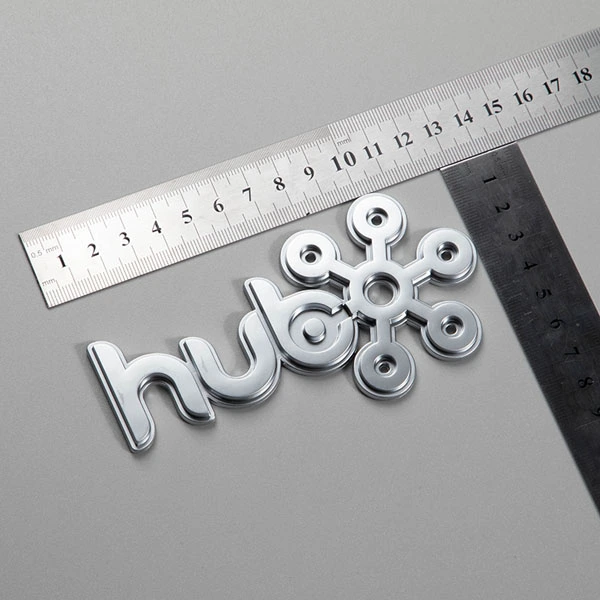 Etykieta ABS z logo Chrome
