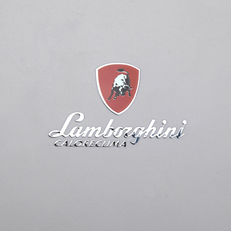 Metalowa naklejka galwaniczna z nadrukiem kolorowej etykiety z logo