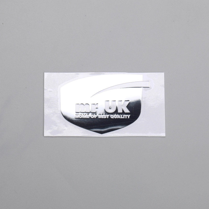 Dostosowane, błyszczące, cienkie logo z emblematem w kolorze chromu z klejem 3M