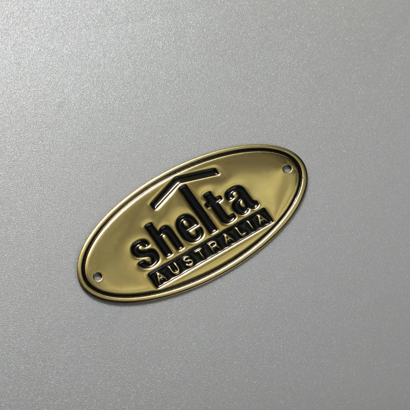 Niestandardowa tabliczka znamionowa Logo ze stali nierdzewnej i aluminium z mosiądzu
