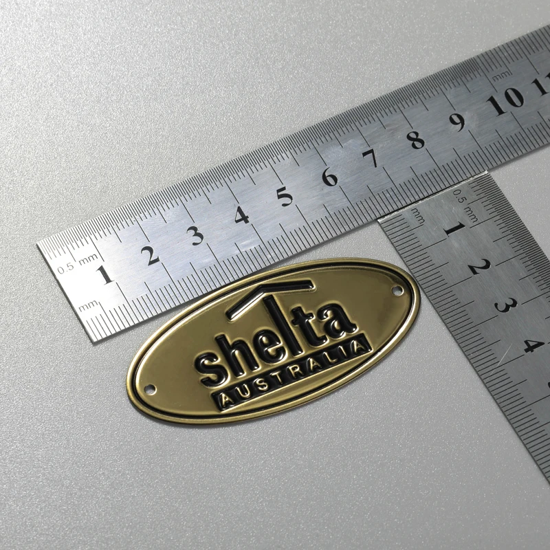 Niestandardowa tabliczka znamionowa Logo ze stali nierdzewnej i aluminium z mosiądzu